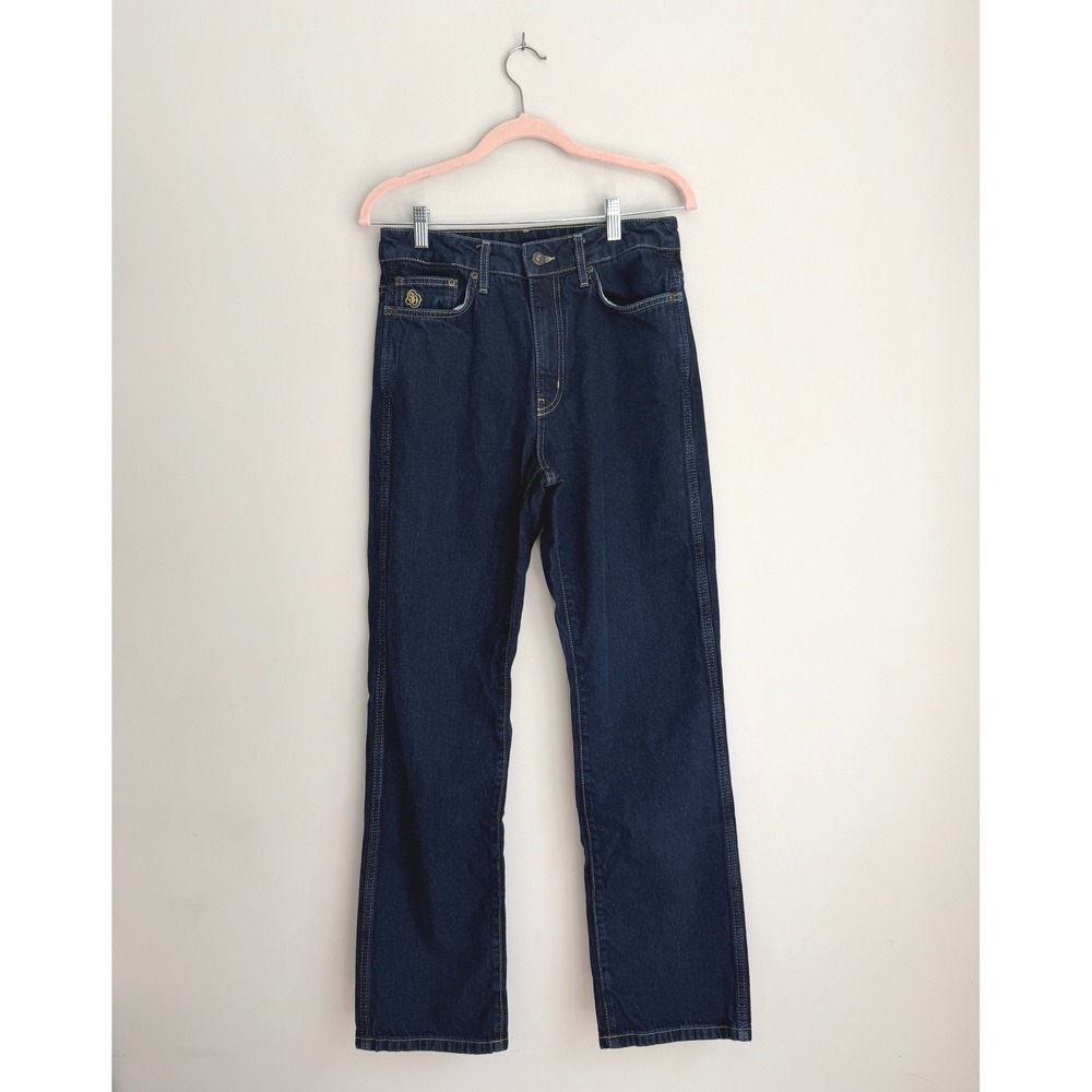 Schaefer Outfitter Katy Jean Womens 28 R Dark Indigo Cotton Western Riding Jeans
